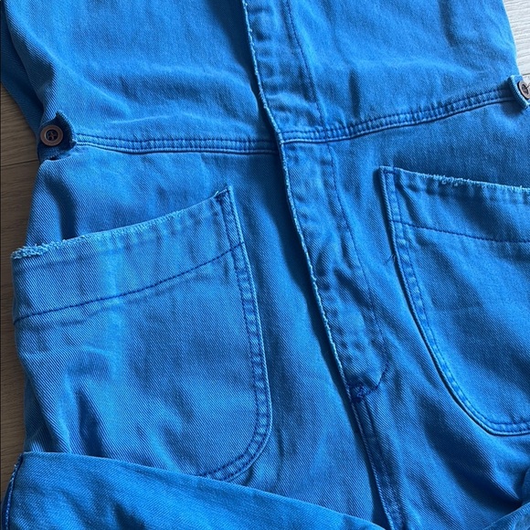 One Teaspoon WORN OUT HENDRIXE PALISADES OVERALL Sleeveless Denim Romper - Picture 7 of 10